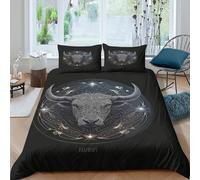 3D Print Cosy Microfiber Taurus bull Quilt Cover All Season Bedding Sets with Matching Pillowcase mythical celestial art Duvet Cover All Season for Bedroom Decor Super king（260x220cm）