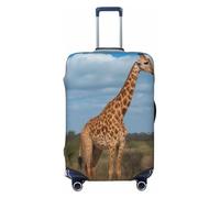3D Print Design Giraffe Under The Tree in Africa Luggage Cover for Suitcase, Travel Protector Trolley Case Cover, Elastic, Washable Suitcases Protector Fits 18-32 Inch Luggage