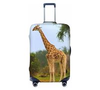 3D Print Design Giraffe Under The Tree in Africa Luggage Cover for Suitcase, Travel Protector Trolley Case Cover, Elastic, Washable Suitcases Protector Fits 18-32 Inch Luggage