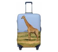 3D Print Design Giraffe Under The Tree in Africa Luggage Cover for Suitcase, Travel Protector Trolley Case Cover, Elastic, Washable Suitcases Protector Fits 18-32 Inch Luggage