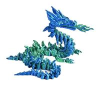 3D Print Dragon - Flexible Movement Articulated Toy,Colorful 3D Print Fire Dragon Action Figure for Easter Basket Christmas Stocking Stuffer Party Decor