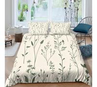 3D Print Easy Care Microfiber Botanical illusts Duvet Cover Set All Season Bedding Set w/ Pillow Cases Nature-inspired Wall Bedding Quilt Cover Easy Care, for Home Decor Super king（260x220cm）