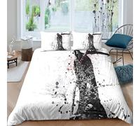 3D Print Easy Care Microfiber Grim Reaper Quilt Cover All Season Bedding Set w/Pillowcase Dark horror art style Duvet Cover Sets Easy Care Machine Washable for Kids Teens Boys Girls King（220x240cm）