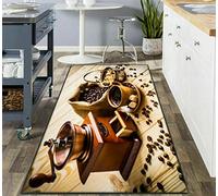 3D Print Fruit Mat Kitchen Mat Machine Washable Rugs Hallway Non Slip Runner Door Mat Floor Mat Rug (Coffee Maker, 50 x 70 cm)
