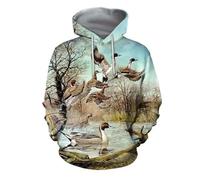 3D Print Hoodie Beautiful Duck Hunting 3D Printed Unisex Hoodie Sweatshirt Man Pullover Casual Tracksuit Sudadera Sweatshirts y2k men clothing White