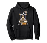 3D Print Let's Print It 3D Printer Funny 3D Print Pullover Hoodie