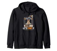 3D Print Let's Print It 3D Printer Funny 3D Print Zip Hoodie