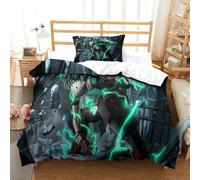 3D Print My Hero Academia Duvet Cover Bedding Set Deku with Hidden Zipper for Kid Teens Boys And Girls Bedroom Decor Single（135x200cm）