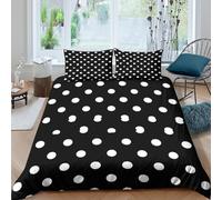 3D Print Skin-Friendly Microfiber Polka dots Comforter Cover Easy Care Bedding Set w/ Pillowcase Modern minimalist design_ Quilt Cover Set All Season Washable for Teens Adults Single（140x200cm）