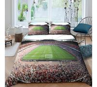 3D Print Soft Microfibre stadium_match_event Quilt Cover Sets Skin Friendly Bedding Set with Pillow Cases sports_arena_style Bed Quilt Cover All Season Machine Washable for Couples Double（200x200cm）