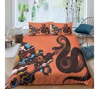 3D Print Ultra Soft Microfibre Cosmic serpent Quilt Cover Sets All Season Bedding Set with Pillow Cases Psychedelic fantasy art Duvet Cover Sets Breathable for Couples King（220x240cm）