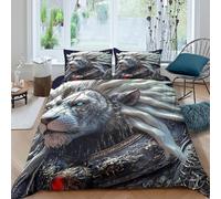 3D Print Ultrasoft Microfibre Mythical lion king Quilt Cover Soft Bedding Set with Pillow Cases fantasy armor design Duvet Cover All Season Breathable for Home Decor Single（135x200cm）