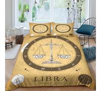 3D Print Ultrasoft Microfibre Zodiac symbol Bedding Quilt Cover All Season Bedding Sets w/ Pillowcases Astrology design style Duvet Cover Easy Care, Washable Boys Girls Kids Single(140x200cm)