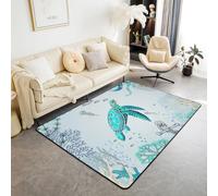 3D Print Undersea Animal Turtle Mat Kitchen Mat Machine Washable Rugs Hallway Non Slip Runner Door Mat Floor Mat Rug 80 X 160 Cm - Polyester Soft Touch Easy Clean With Rubber Backing -49041094311