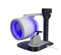 3D Print USB Turbofan Desk Fan with Humidifier, Aircraft Engine Design with Realistic Flame Effect and Red Rear Light, 50 ml Water Tank, Compact for Office & Model Collection (Blue)
