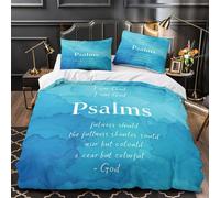 3D Printed 3 Pieces Bedding Set Bed Decor Hidden Zipper Super Bible Verse Quilt Cover Washable Wrinkle-Resistant for Youth,Kids,Women Christian Inspirational Duvet Cover Super king（260x220cm）