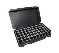 3D Printed - 3ml Vial Storage Case - Freezer Safe Hard Shell Peptide Case for Home, Fridge, Travel (Black/Grey, 50 3ml Vials)