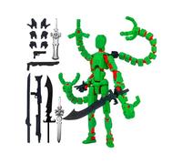 3D Printed Action Figure - 3D Printed Mobile Model, Placeable Mannequin with Thirteen Joints | Highly Detailed Table Display Collectible Ornament, Sculpture Of