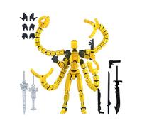 3D Printed Action Figure - 3D Printed Mobile Model, Placeable Mannequin with Thirteen Joints | Highly Detailed Table Display Collectible Ornament, Sculpture Of