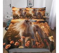 3D Printed Afghan Hound Single Duvet Cover Flower Beds Duvet Sets Soft Breathable Microfibre 3Pcs Bedding 135x200 with Hidden Zipper Closure and 2 Pillowcases 50x75 1645-C