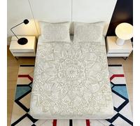 3D Printed African Women Art Fitted Sheet Microfiber Deep Pocket Non-Slip Bedroom Bedding African Motif Mattress Fitted Cover Washable for Home Use Single（90x190cm）