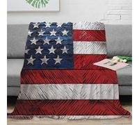 3D Printed American flag design All Season Blanket Microfiber Warm Soft Bedding Cosy patriotic graphic Cozy Throw Blanket Machine Washable No Shedding for Men Women Couples 70×80inch(180x200cm)