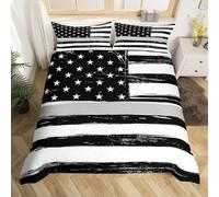 3D Printed American Flag Single Duvet Cover American Style Duvet Sets Soft Breathable Microfibre 3Pcs Bedding 150x200 with Hidden Zipper Closure and 2 Pillowcases 50x75 1922-C