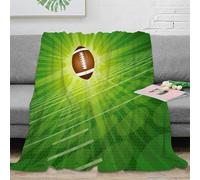3D Printed American football Home Blanket Microfiber Soft Warm Bedding Durable sport graphic design Bedding Throw Wrinkle Resistant Anti Static for Homeowners Renters Families 40x50inch(100x130cm)