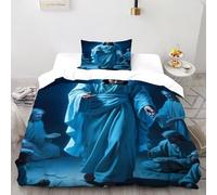 3D Printed Among Disciples Quilt Cover Single Girls Boys 2 Pcs Microfiber with Pillowcases With Zipper Closure Single(135x200cm)