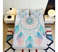 3D Printed Angel Wings Fitted Sheet Microfiber Deep Pocket Non-Slip Bedroom Bedding Angel Mattress Fitted Cover Washable for Home Single（90x190cm）