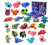 3D Printed Animal Advent calend-ar - 24 Flexible Figurines For Kids