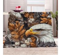 3D Printed Animal Autumn Leaves And Flowers-4 Flannel Fleece Blanket （270GSM） Natural Beauty Super Cozy 150x200 cm Double Size Fade Resistant Home Decor Gift - Machine Washable