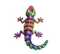 3D Printed Animal Figures, Articulated Flexible Lizard Toy, Multi Joint Moving Model for Kids Play, Durable PLA Design for Education Display Collecting Desk Decoration Gift