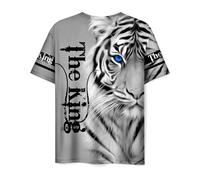 3D Printed Animal Tiger Short Sleeve T-Shirt Men Short Sleeve T-Shirt Crew Neck Short Sleeve T-Shirt, 3, M