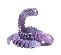3D Printed Animals, 3D Printed Snake Fidget Toy, 3D Print Articulated Snake Animal Model, Fidget Mini Animals Toy Articular Mobility Toys for Adults and Kids Autisms/ADHDs Light Purple 30cm