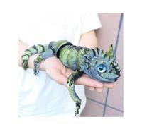 3d Printed Animals Fidget Animals Lizard 33cm/13in for Stress Relief Home Office Decompression Decor-Black Gold
