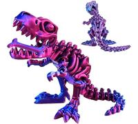 3D Printed Animals,Full Articulated Dinosaur Bones,3d Printed Fidget Toy,Dinosaur Skeleton Fidget Toys, Flexible Joints Home Office Decor Executive Desk Toys for Kids Adults Stress Reliefs