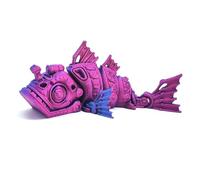 3d Printed Animals Mini 3d Printer Animals Mechanical Anglerfish Articulated for Home Office Executive Desk Decoration Surprise Fantasy Gifts-Red Blue