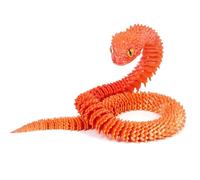 3D Printed Animals Snake, 3D Printed Fidget Toy Snake with Movable Joints, Realistic Fidget Snake Viper Executive Desk Toys for Home Office Decor Present-Red||30CM