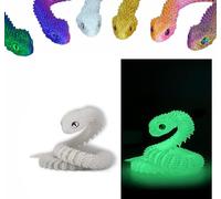 3D Printed Animals Snake Toys, 3D Printed Snake Movable Joint ,3D Printed Fidget Toys for Home Office Decor, 3D Printed Animals Toy Adults Fidget Toys (Fluorescent Green, M)