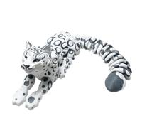 3D Printed Animals Snow Leopard, 3D Printed Toys Gift For Boy And Adult, Animal Toys, 3D Printed Creature Flexible Animals for Desktop Decoration Educating Animal To Learn Cultivating Curiosity(20 Cm)