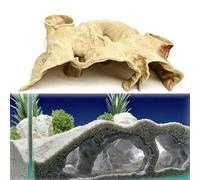 3D Printed Aquarium Underground Natural Cave, Under Gravel Tunnel Cave Decorative Habitat Shelter for Corydora Catfish Kuhli Loach Clown Loach Betta Large