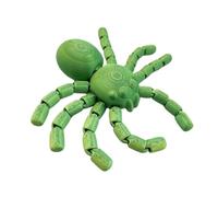 3D Printed Articulated Animal Model Realistic Joint Movement Desktop Ornament Toy for Kids Collectors (Green, 12x5cm)