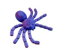 3D Printed Articulated Animal Model Realistic Joint Movement Desktop Ornament Toy for Kids Collectors (Purple, 12x5cm)