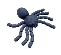 3D Printed Articulated Animal Model Realistic Joint Movement Desktop Ornament Toy for Kids Collectors (Black, 12x5cm)