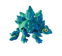 3D Printed Articulated Dinosaur, Stegosaurus Dinosaur Skeletons Toy, Mystery Crystal Dragon Animals Desk Collectible Sculpture for Dino Lovers Kids Adults Fidget Sensory Toys