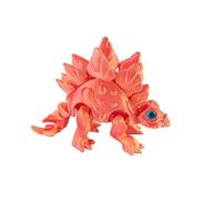 3D Printed Articulated Dinosaur, Stegosaurus Dinosaur Skeletons Toy, Mystery Crystal Dragon Animals Desk Collectible Sculpture for Dino Lovers Kids Adults Fidget Sensory Toys