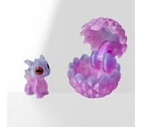 3D Printed Articulated Dragon & Egg - 1.26" (Mystic Crystal) Mini Figurine - Flexible Desk Ornament & Fantasy Decor