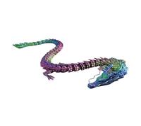 3D Printed Articulated Dragon Toy - Flexible Fantasy Animal Figurine With Moving Joints - Gradient Color Desk Fidget Toy For Boys Girls - Home Decor For Fans Of Dragons, Mythical Creatures, And