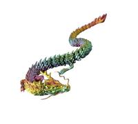 3D Printed Articulated - Large Flexible, Movable Dragon Model, Joint Figure, Realistic Animal Sculpture, Collectible Display Toys | 3D Printed Dragon Statue For Boys Girls Adult
